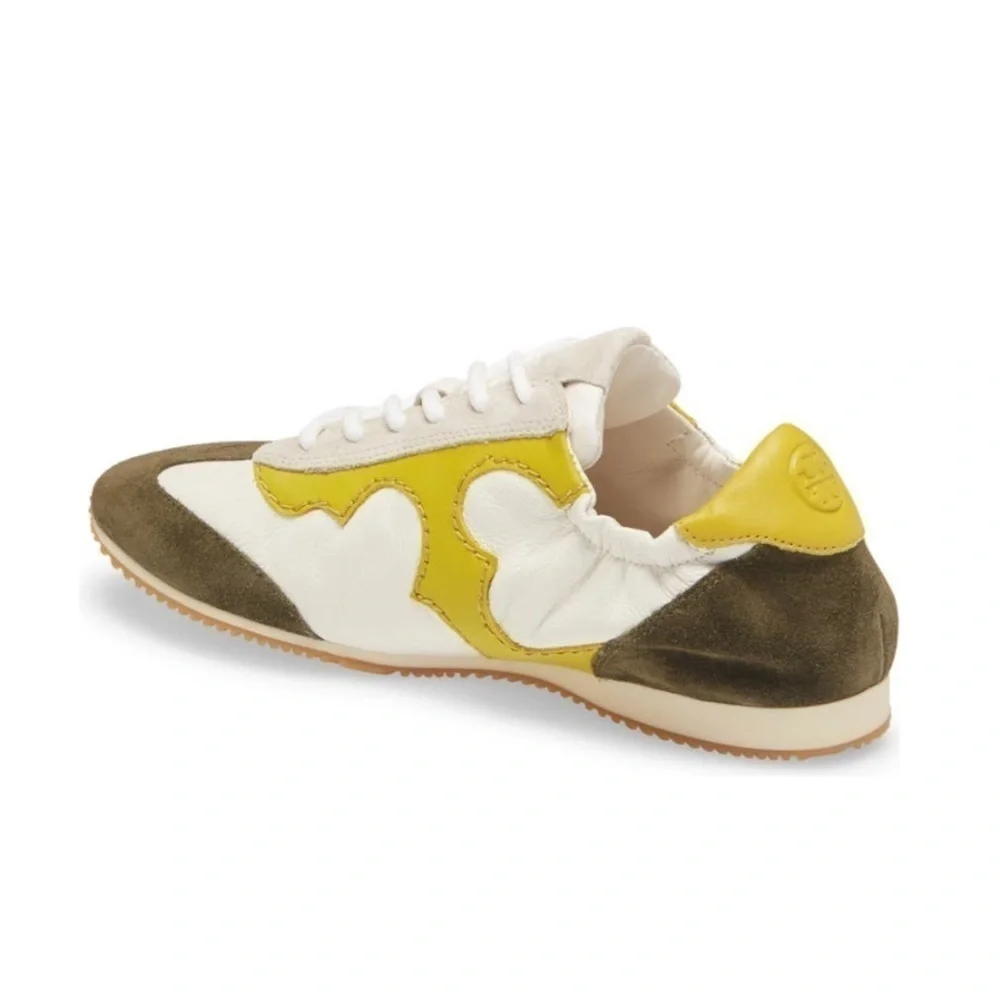 NIB Tory Burch Green/lime green Serif Sneaker Size: 6.5